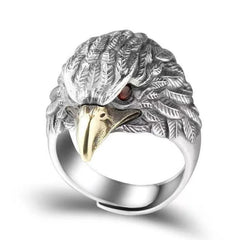 Bague Chevalière Homme Argent Massif 925 – Motif Aigle à Deux Têtes – 14g Sterling