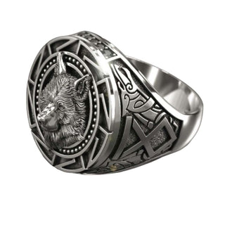 chevalière loup viking