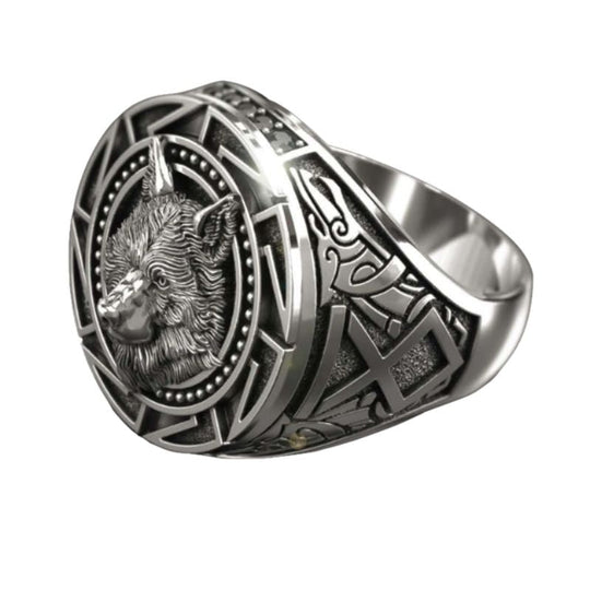 Chevalière Loup Viking