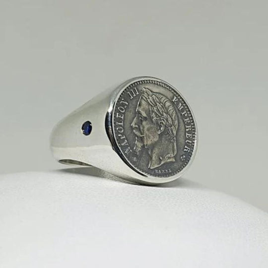 Chevalière Napoléon 3 Empereur Argent