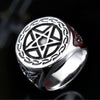 bague pentagramme argent